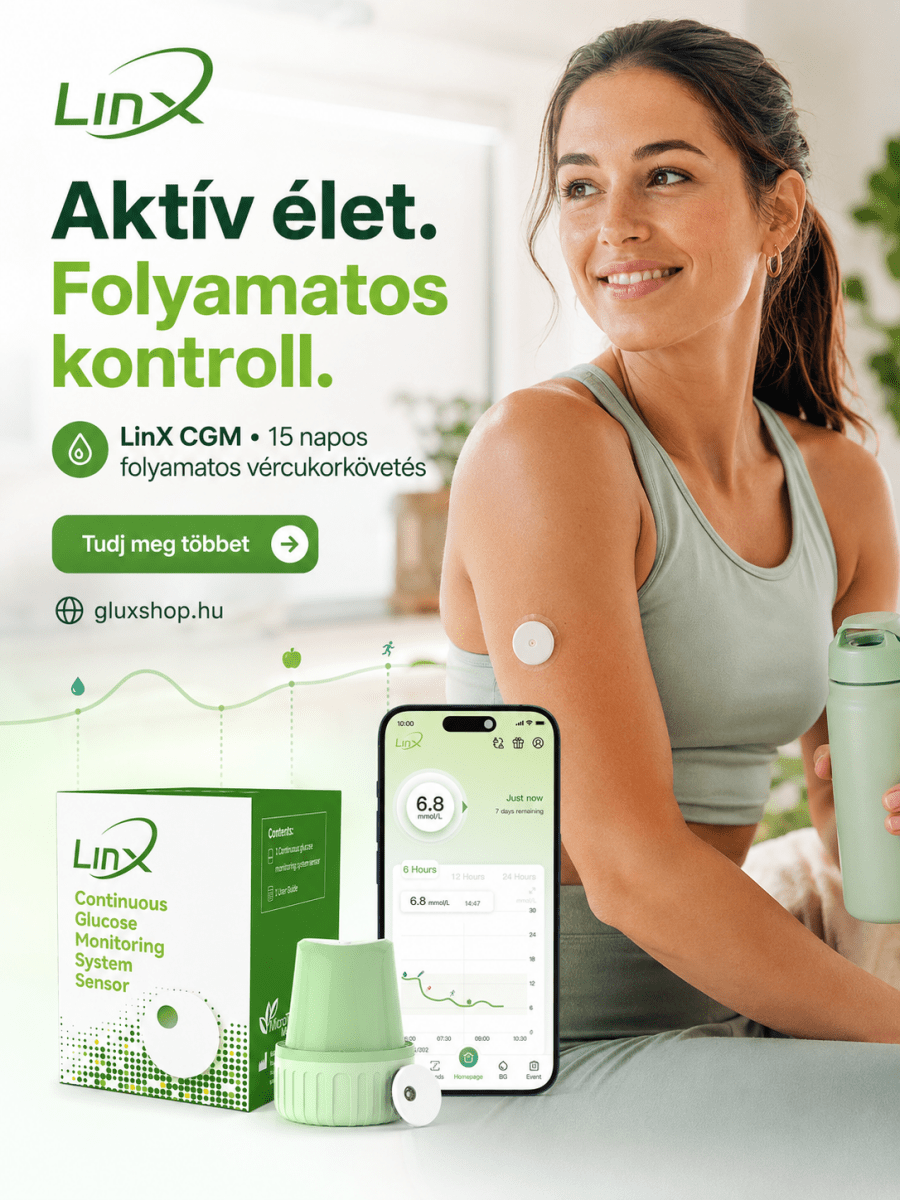 Linx folyamatos szöveti glükózmonitorozó szenzor (CGM) (Nagyker) - GluX